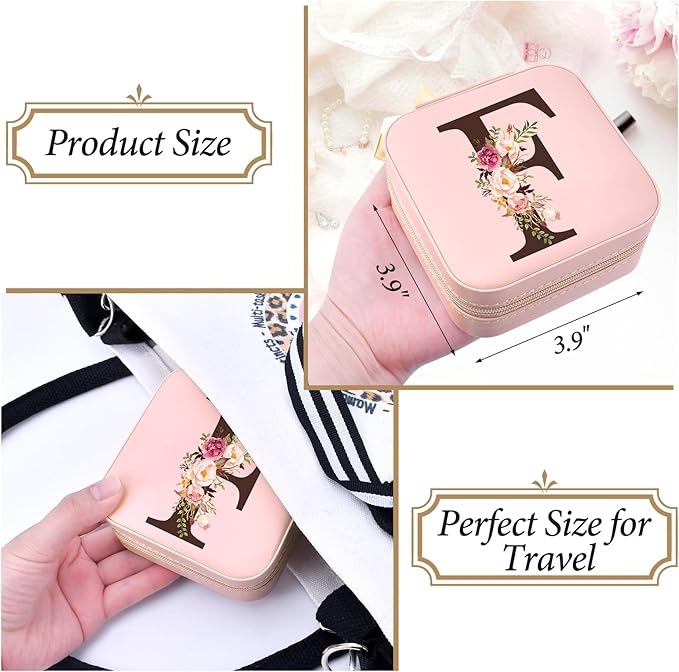 Mothers Day Mom Gifts from Daughter Son, Travel Jewelry Case Box Organizer Personalized Gifts for Mom Wife Women Daughter Friends Sister Grandma Aunt