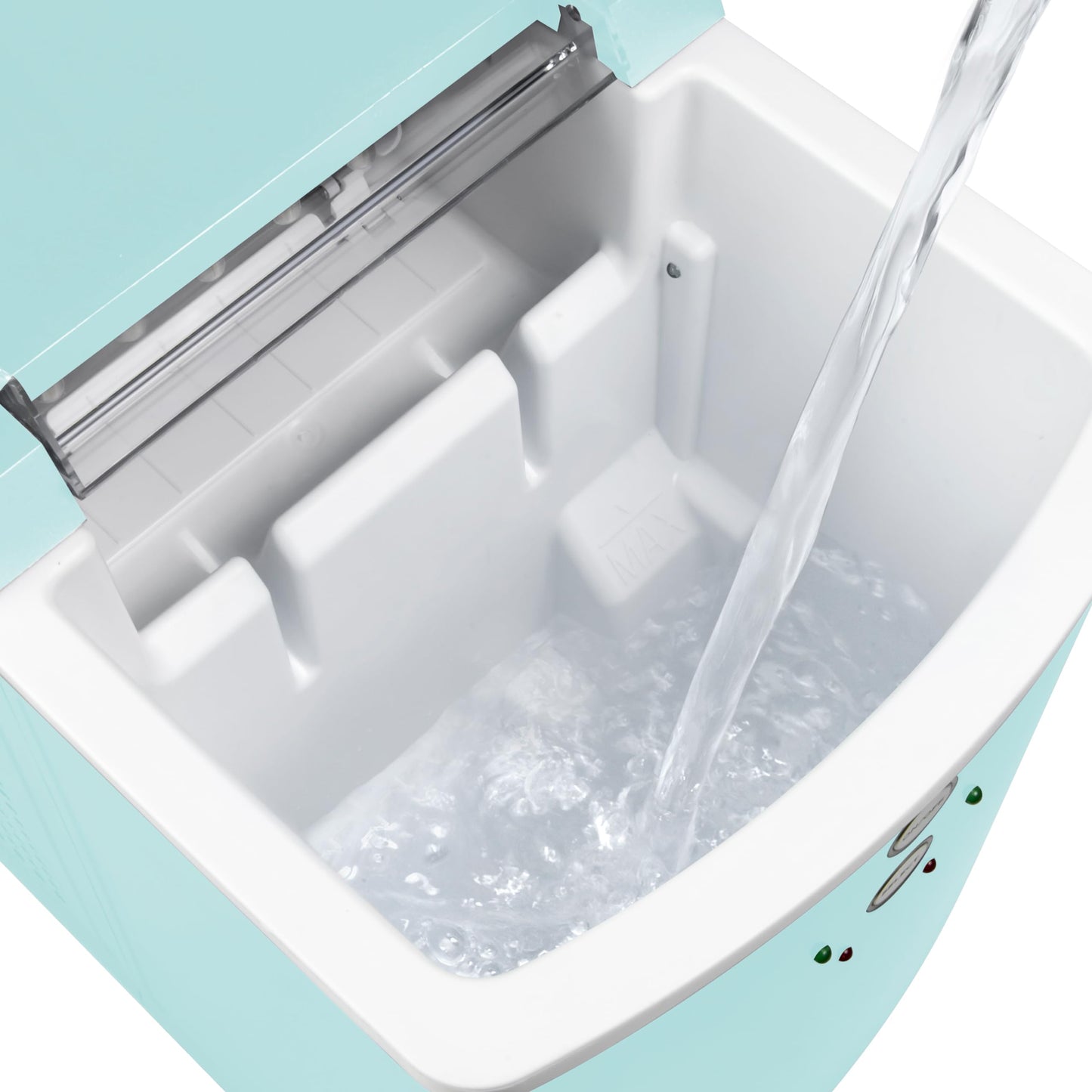 Igloo ICEB33BS Large-Capacity Automatic Portable Electric Countertop Ice Maker Machine, 33 Pounds in 24 Hours, 9 Ice Cubes Ready in 7 Minutes, with Ice Scoop and Basket, Black Stainless Steel