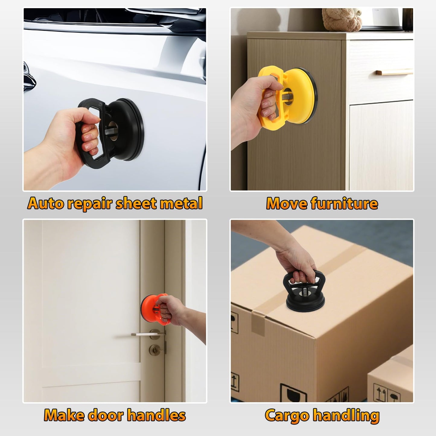 Dent Remover Tool for Car, Car Body Repair Dent Removal Tools, Orange Suction Cup Dent Puller, Hail Damage Repair Kit Dent Puller Tool
