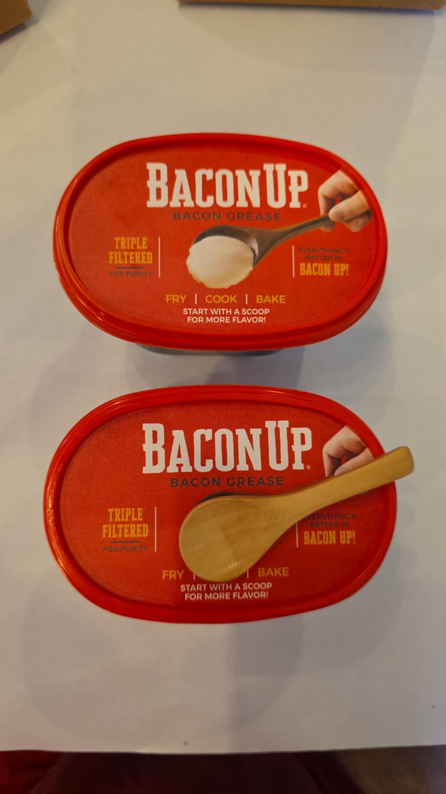 Bacon Up Bacon Grease for Cooking - 14 Ounce (2-pack) with spoon