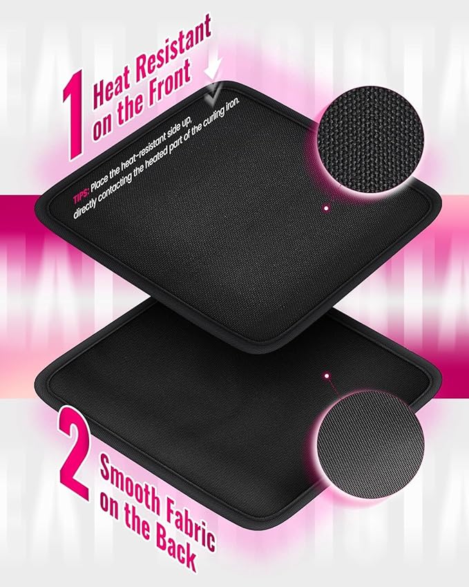 Mancro Hair Tools Travel Bag Compatible with Shark Flex Fusion, Wide-open Hot Hair Tool Organizer with Separate Heat Resistant Mat, Hair Accessories Organizer for Straighteners, Curling Iron, XL