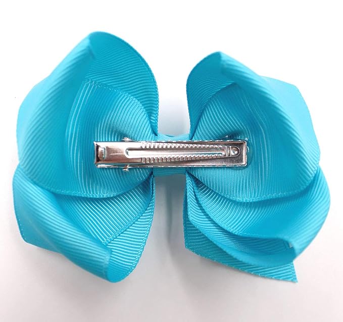 JOYOYO 40Pcs 4.5" Hair Bows Alligator Clips Grosgrain Ribbon Big Bows Clips For Girls Toddlers Kids Children