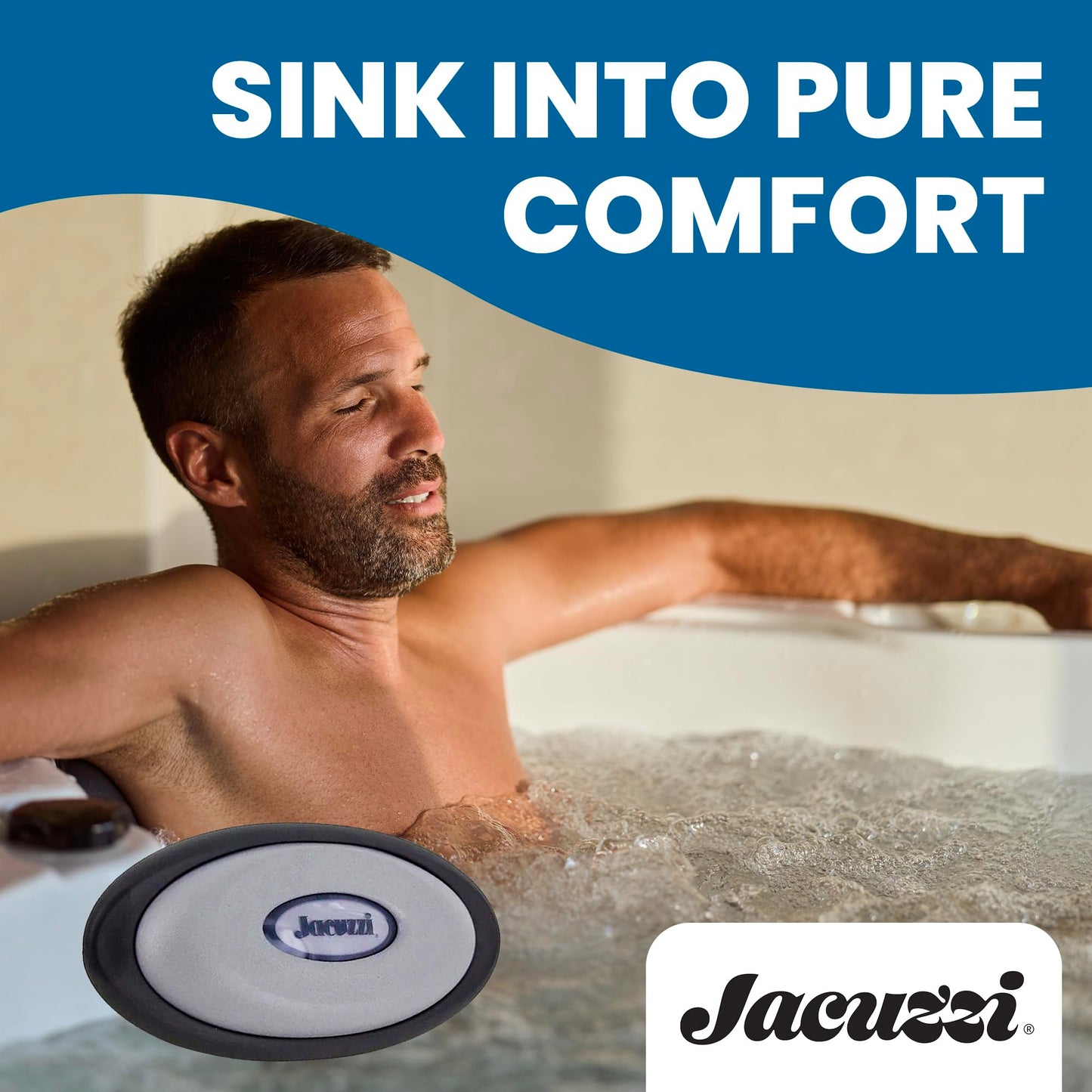 Jacuzzi J-300 Series Oval Pillow Insert + Back Mount, Replacement Spa Pillow for Hot Tub, Comfortable Headrest Cushion with Easy Installation, Durable Vinyl Design for Relaxing Soaks & Spa Upgrade