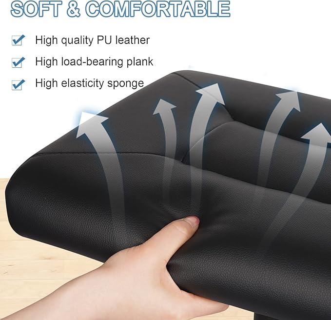 Lilithye Footrest Stool Under Desk Adjustable Height Footrest Ottoman Ergonomic Foot Stool with Wheels 360° Rolling for Home Office (Black-1)