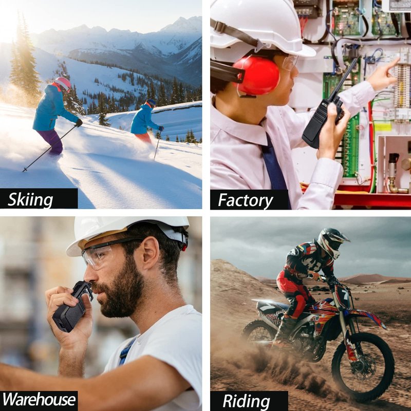 Retevis RT17 Walkie Talkies Long Range for Adults,Rechargeable 2 Way Radios with USB Charger Base, Lightweight Two Way Radio with 1200mAh Battery, Handsfree for Family Skiing Hunting Gifts(4 Pack)