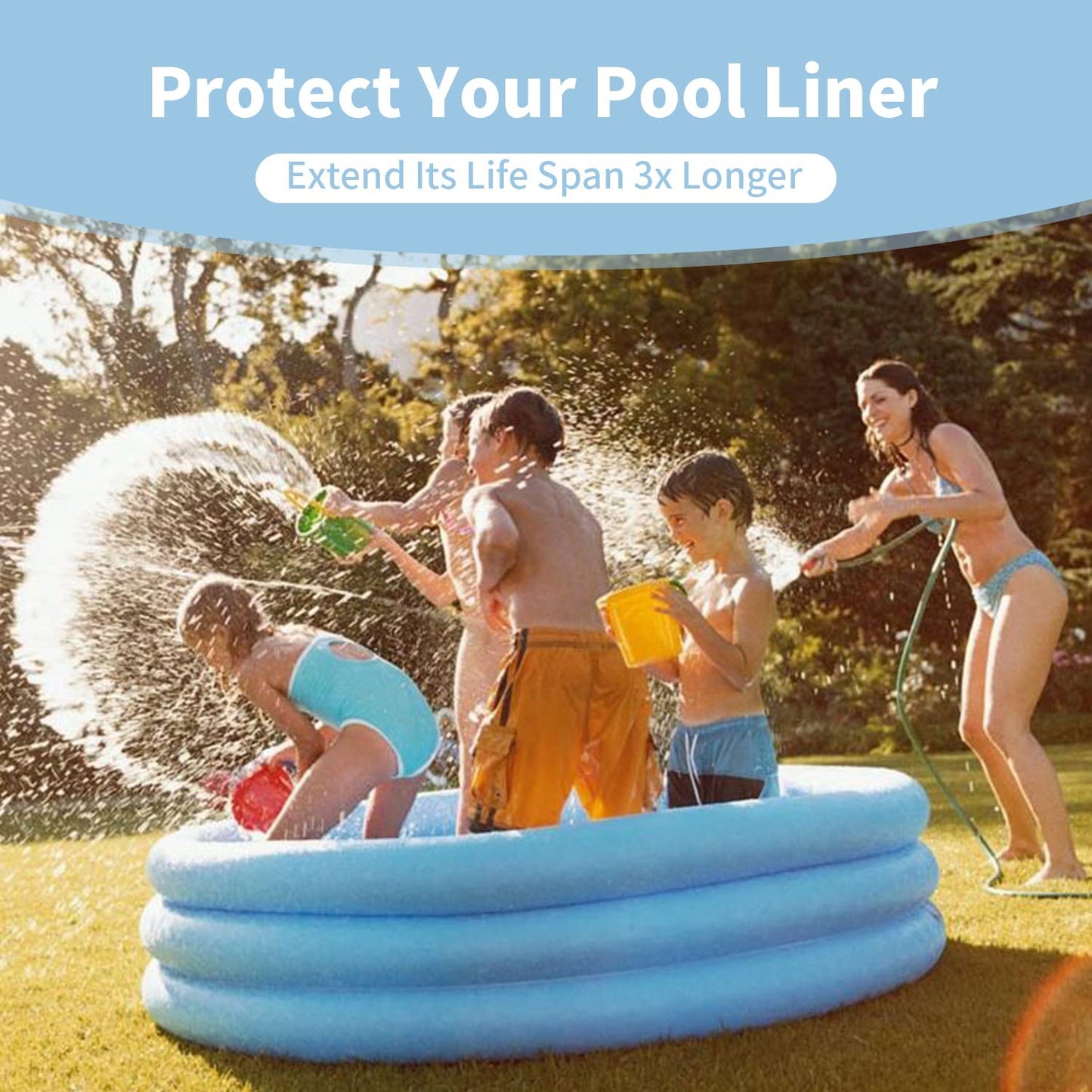 TIEBOLA 18Foot Eco-Friendly Round Pool Liner Pad - Prevent Punctures and Extend The Life of Your Above Ground Swimming Pool or Hot Tub Liner, Eco-Friendly Above Ground Pool Liner pad