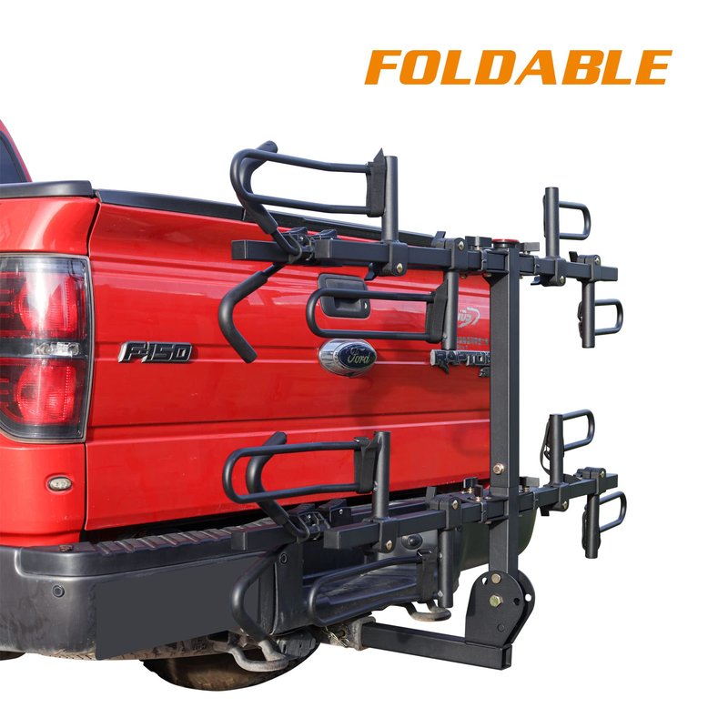 Rockland Foldable 4-Bike Rack, 160 lbs Capacity, Hitch Mount Bike Rack, Fits up to 2.5" Tire Width and 50" Wheelbase, Bike Carrier Rack for 2" Receiver for Cars SUVs Vans RVs