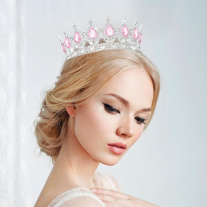 YOUlDIANZI Queen Crown Rhinestone Wedding Crowns and Tiaras for Women Costume Party Hair Accessories Princess Birthday Crown Crystal Bridal Crowns
