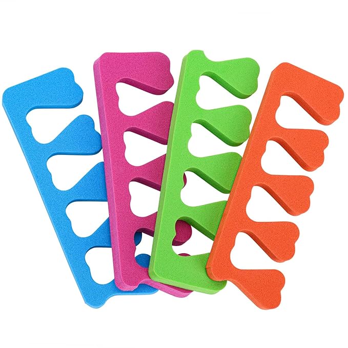 200pcs Sponge Toe Separators Pedicure Set for Nail Polish- Premium Nail Art Painting and Polishing Tool Kit, 4 Funy Color