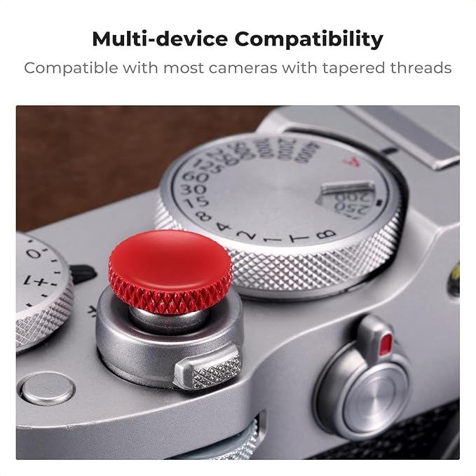 K&F CONCEPT Camera Shutter Button 3 PCS Red Quick Release Button Compatible with Fuji X-T5 X-T4 X-T30 X100VI X100V X-E4, Sony RX1RIII RX10VI RX10III RX100VII, Lei ca Q3 M10 M11, Compatible with Ni kon DF F3