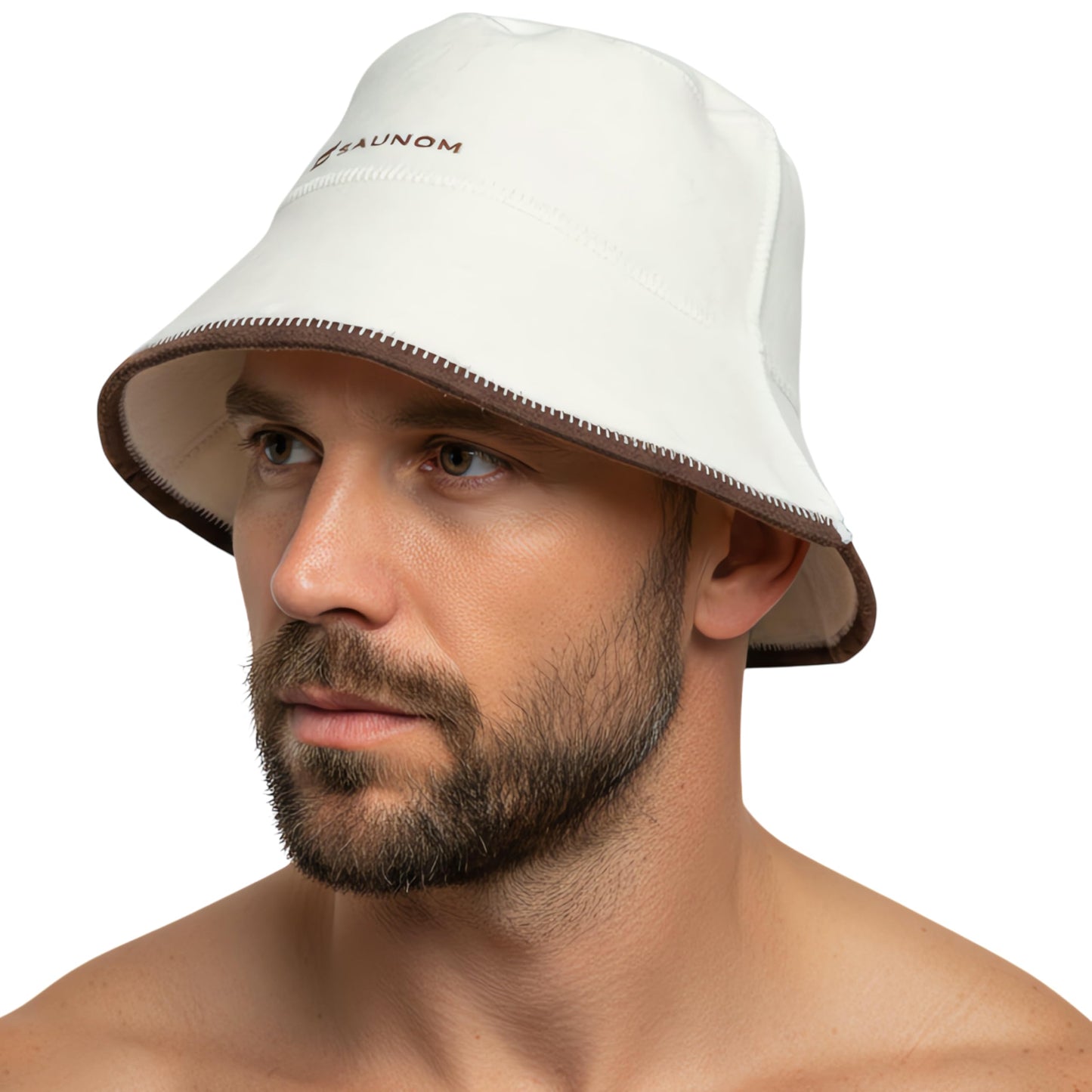 SAUNOM Wool Sauna Hat for Men and Women — 100% Natural Wool — Breathable, Itch-Free and Odor Resistant Sauna Cap — Ideal Banya Hat for Men