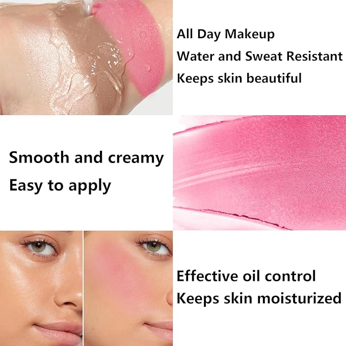 3Pcs Cream Contour Stick Makeup Kit, Shades with Highlighter, Blush and Bronzer Contour Stick for Sculpt the Cheeks, Long Lasting, Waterproof, Matte & Dewy Finish (LIGHT)