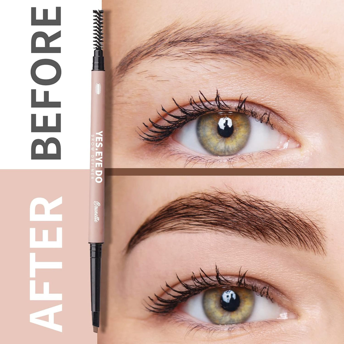 Auburn Eyebrow Pencil with Brush, Retractable Eye Brow Pen Auburn for Red Hair, Ultra Precise Microfilling Brow Pencil Waterproof, Create Fluffy & Natural Bushy Brows, YES.EYE DO