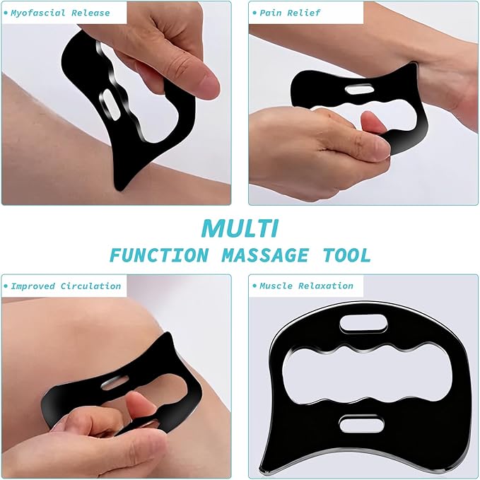Stainless Steel Gua Sha Muscle Scraper Tool, Myofascial Scraping Tools for Physical, Lymphatic Drainage Massager, Soft Tissue Massage Tool