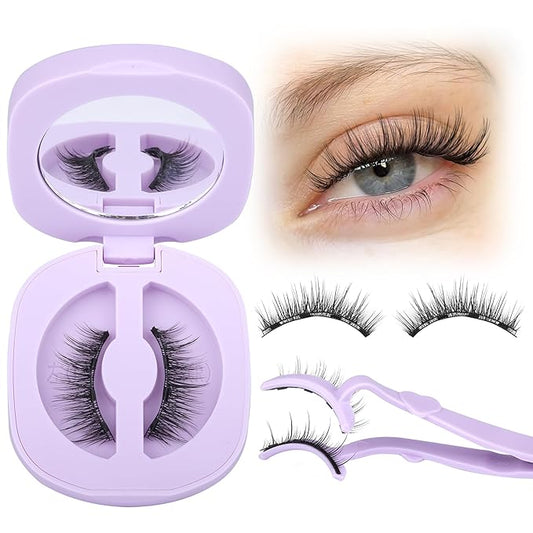 Magnetic Eyelashes with Applicator Natural Look Magnetic Lashes with Applicator Wispy False Lashes with Magnets No Need Glue Reusable Lashes by Lanflower