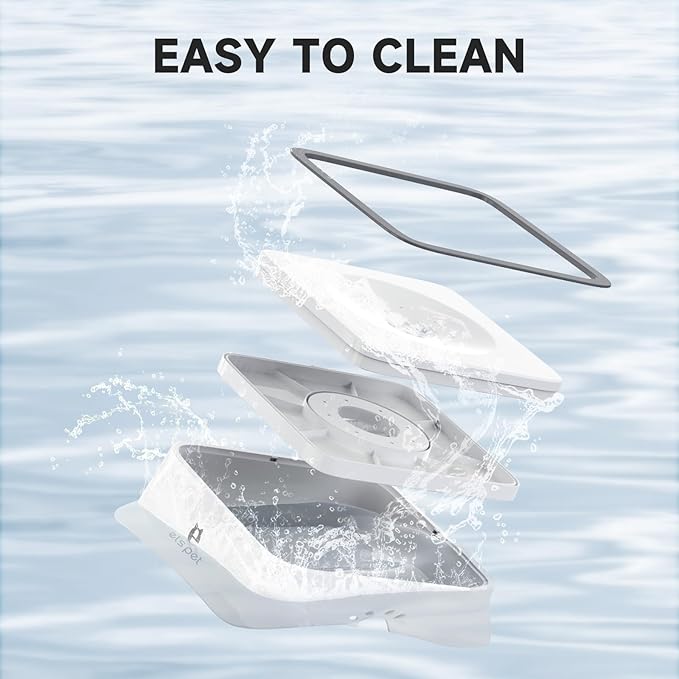ELS PET Anti-Spill Dog Water Bowl with Floating Disk, Large Capacity, 2L/70 fl oz, Nylon Material, Dimension 10 x 10 x 3.5 in