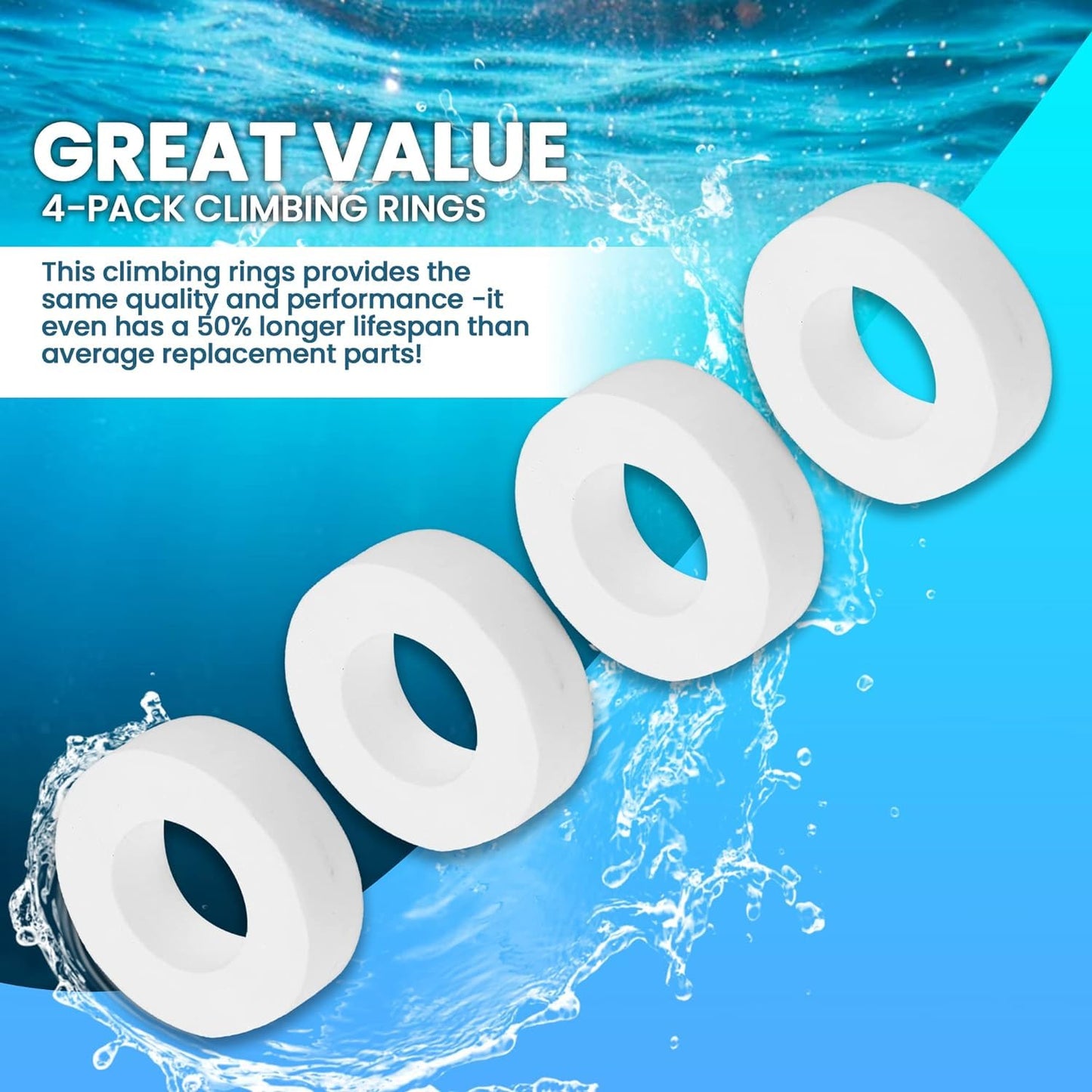 Calvana 8-Pack The Climbing Ring Replacement for (Compatible with) Maytronics Dolphin 6101611-R4, Fits M200/M400/M500, Nautilus/CC Plus, and DX3/DX4/DX6 and More – Made from Quality Material