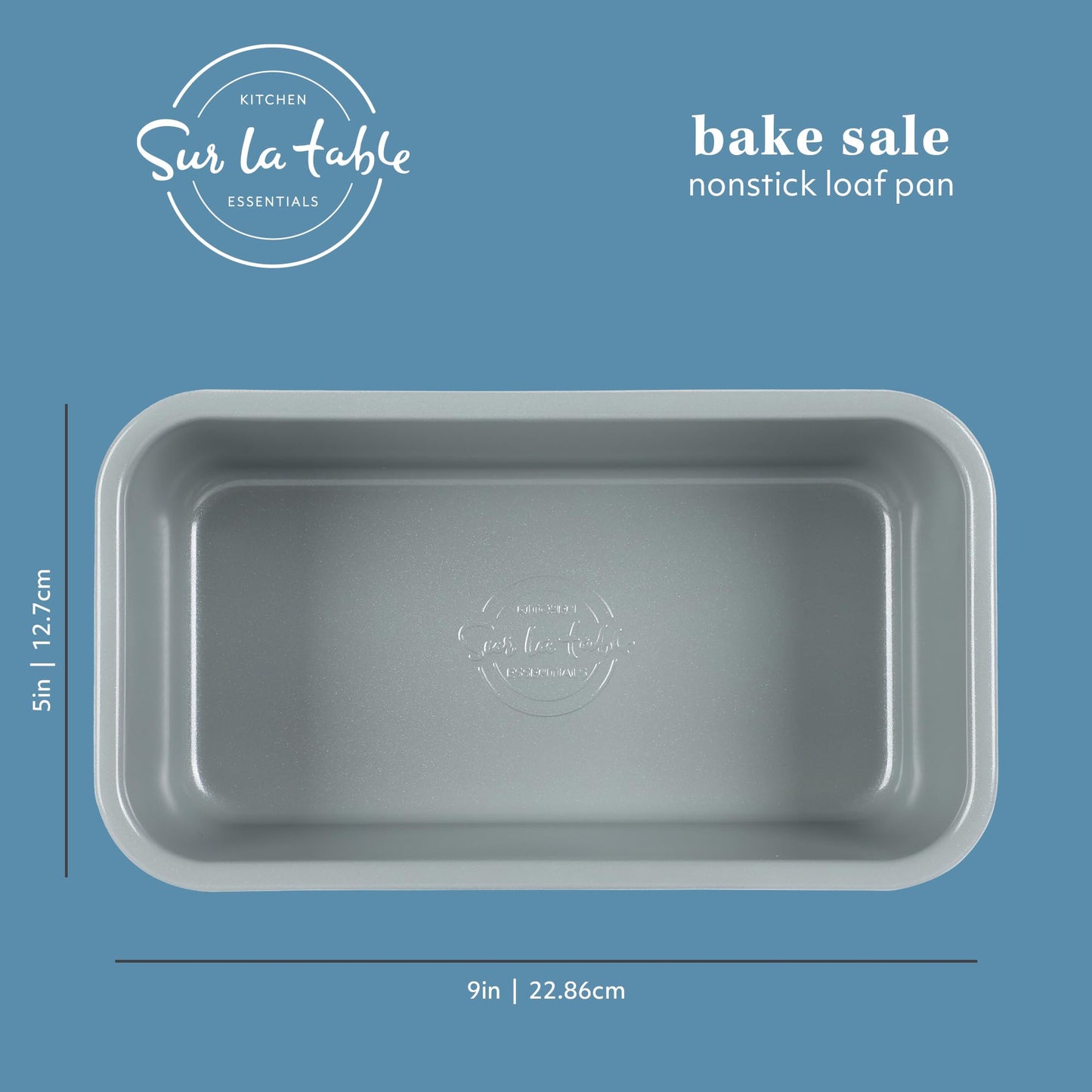 Sur La Table Kitchen Essentials Bake Sale 9 X 5 Inch PFOA, PFAS, PTFE Free Nonstick Loaf Pan - Linen White (Pack of 4)