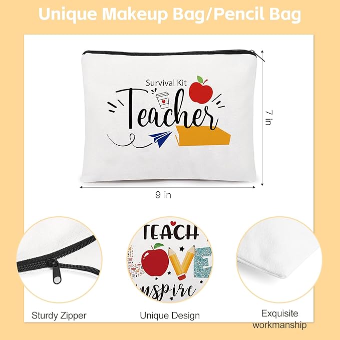 UAREHIBY 32 PCS Teacher Appreciation Gifts In Bulk, Teacher Gift with Makeup Bag for Women, Thank You Gifts for New Teachers,Christmas Gift,Valentine Gifts