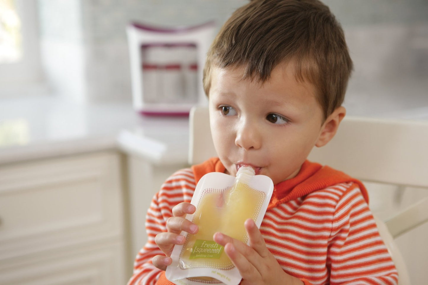 Infantino Disposable Squeeze Pouches, Baby Food Pouches for Portable Homemade Semi-Solid Food for Babies and Toddlers, BPA and PVC free, Freezer Safe, 50-Pack