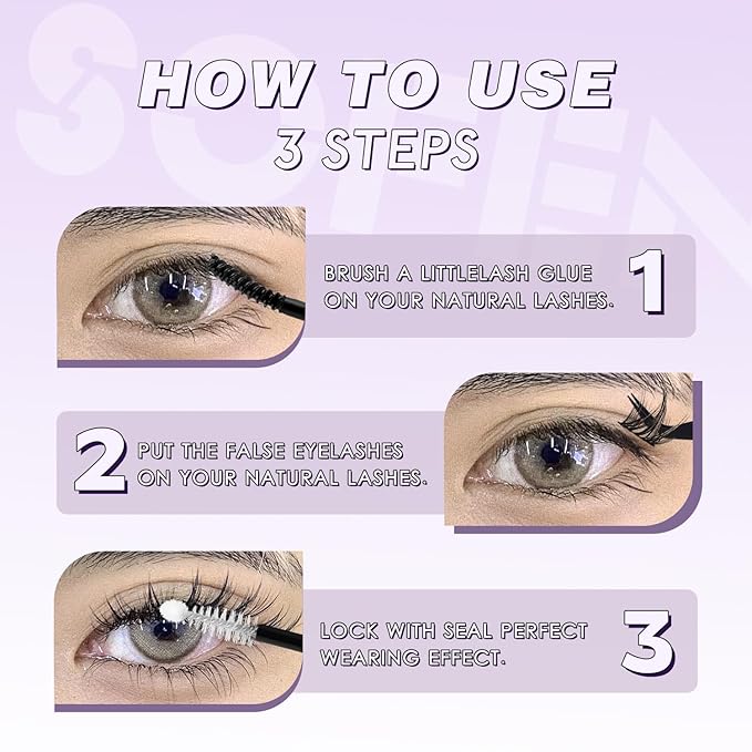 SOFENIDA Natural Lash Clusters Manga Lash Clusters 8-16mm Cluster Eyelash Extensions Eyelash Extension Individual Lash Wispy Eyelashes Clusters