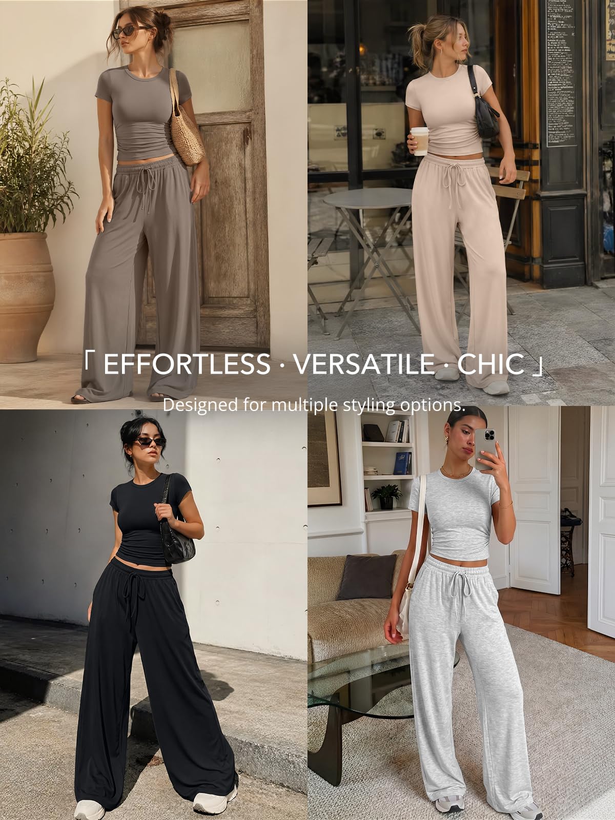 Trendy Queen Womens Plus Size 2 Two Piece Set 2026 Summer Workout Beach Vacation Cruise Gym Clothes Spring Fashion Lounge Matching Comfy Airport Travel Outfit Fitness Athleisure‌ Clothing