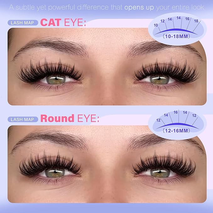 Pawotence Manga Lash Clusters 10-18mm Eyelash Clusters 120pcs Cluster Eyelash Extensions Anime Cluster Lashes Individual False Eyelashes for DIY Lash Extension at Home
