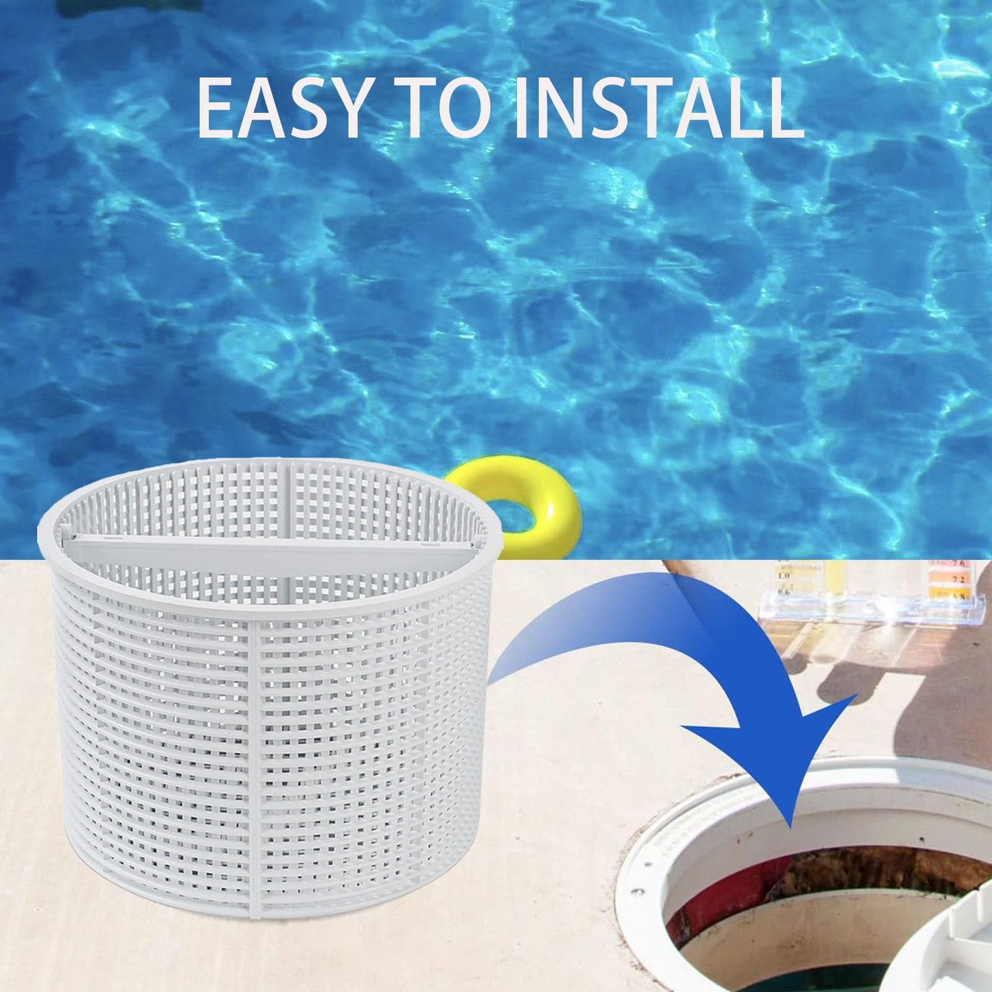 WENPENG Pool Skimmer Basket Replacement,for Hayward Swimming Pool Skimmer SPX1082CA & Aladdin B-152 Skimmer Models,SP1082 SP1083 SP1084 1085 1086 SP1075 1075T 1076 1077 Skimmers Basket