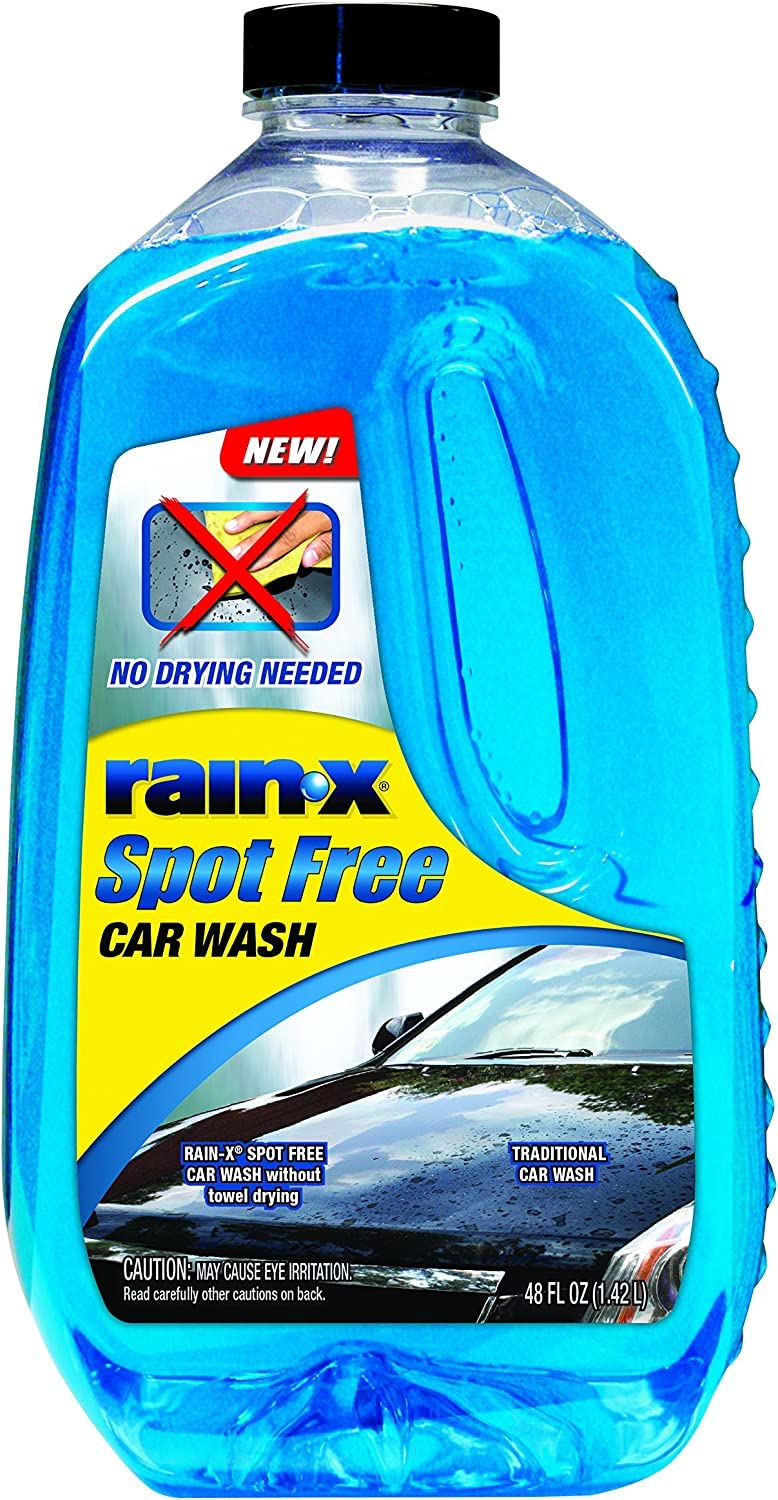 Rain-X 620073-4PK Spot Free Car Wash - 48 Fl Oz - Deep Cleaning, High Foaming Car Wash Soap Provides Shine With No Towel Or Hand Drying Needed, Better Than Any Other Traditional Car Wash Cleaner