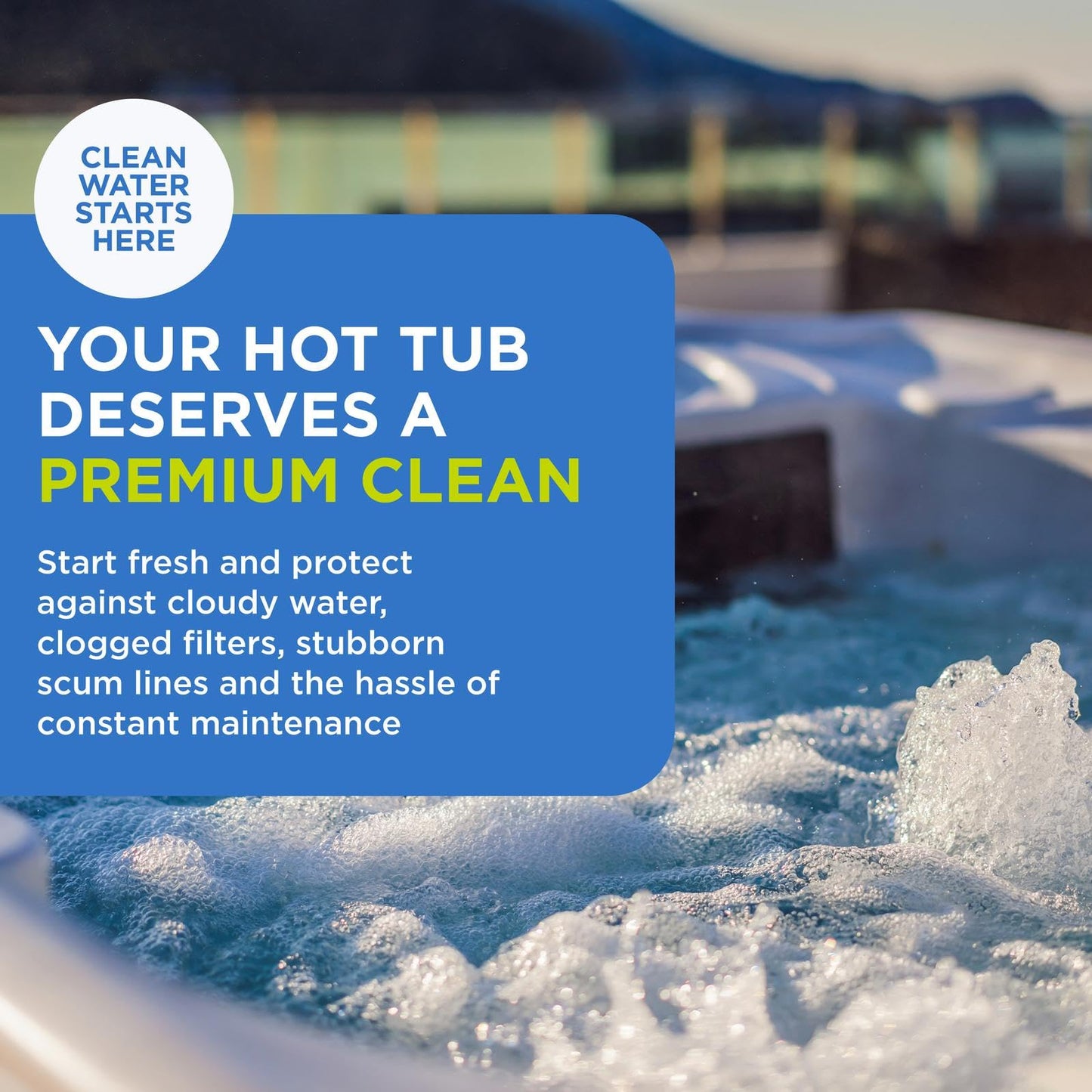 FROG Pipe & Jet Cleanser for Hot Tubs - Single Dose Deep Clean Purge Cleaner Packets for Clear Water - Prefilled for Hot Tubs to 600 Gallons - 2 Pack