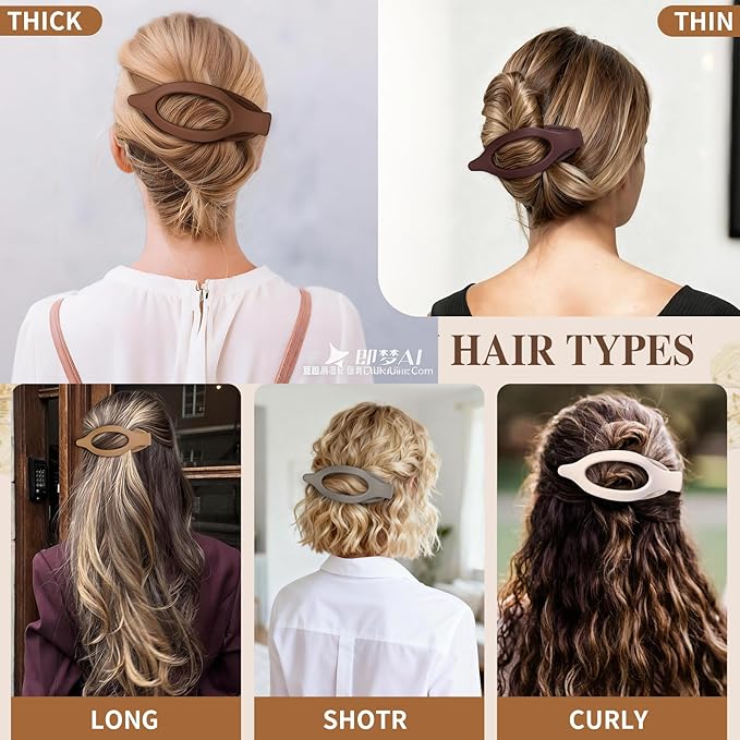 10 Pcs Flat Hair Clips for Women French Concord Claw Clips for Thick and Thin Hair Claw Clips Duck Billed Barrettes Hair Accessories for Women and Girls (Basic)