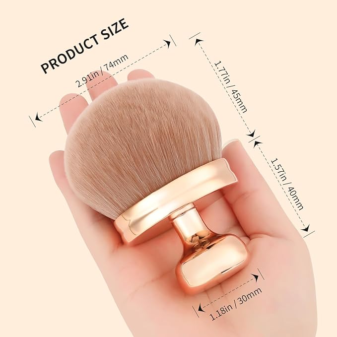 docolor Extra Large Body Makeup Brush for Self Tanner – 3 Inch Wide Head for Fast Full-Body Coverage, Soft Synthetic Fibers for Flawless Application of Foundation, Powder, Bronzer, Face and Body Brush