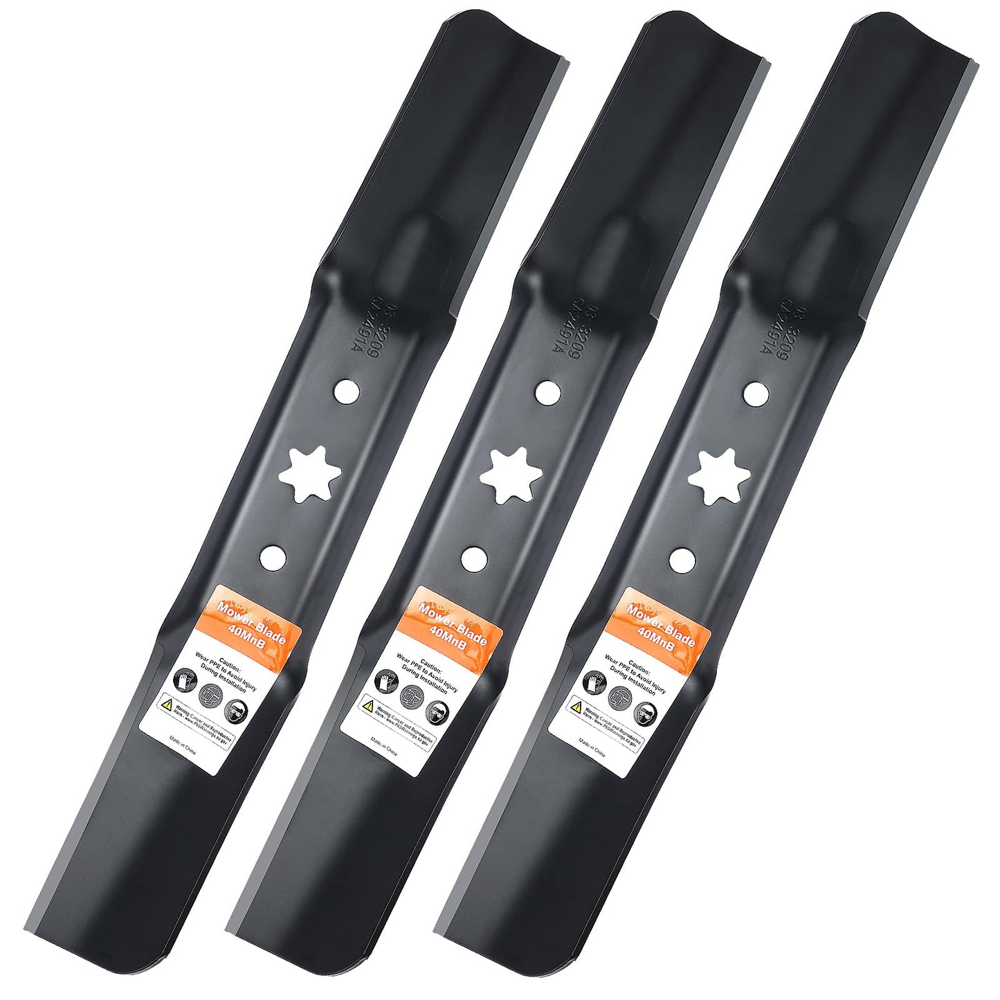 Grasscool ZT1 50 942-05052A Blades with 6 Star Shaped Hole for Cub Cadet Ultima ZT1 ZT2 Zero Turn Enduro XT1 XT2 LT50 50 inch Cut Deck Lawn Tractor Riding Replace 742-05052A 942-05052(High-Lift)