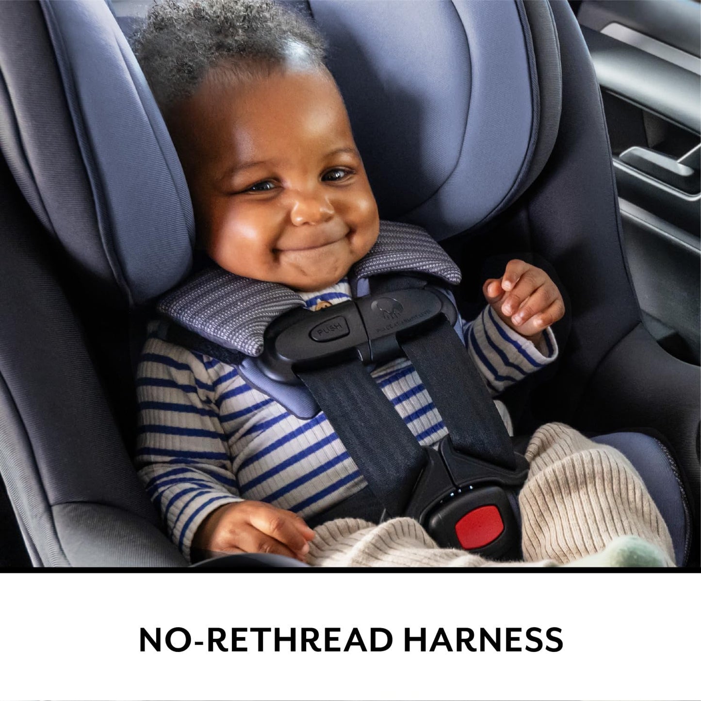 Evenflo REO by Revolve360 Rotating 2-in-1 Convertible Car Seat, 360 Degrees, Infant to Toddler, Forward and Rear Facing, Compact Design, One-time Install (Lenox)