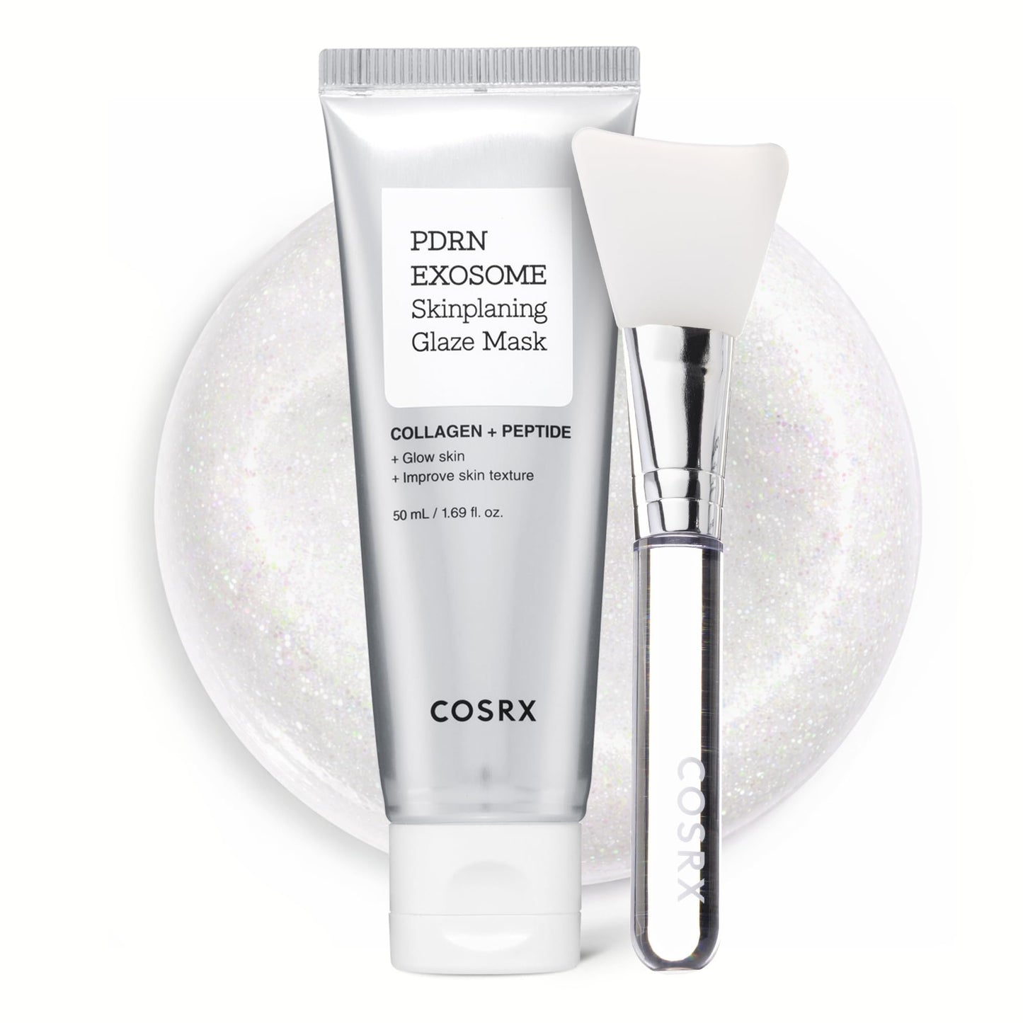 COSRX PDRN EXOSOME Glaze Wrapping Mask with SALMON DNA PDRN, Instant Glow, Easy Peel-Off Overnight Mask for Glass Skin, Firmness, Elasticity & Skin Texture Care,1.69 fl. Oz, Korean Skin Care