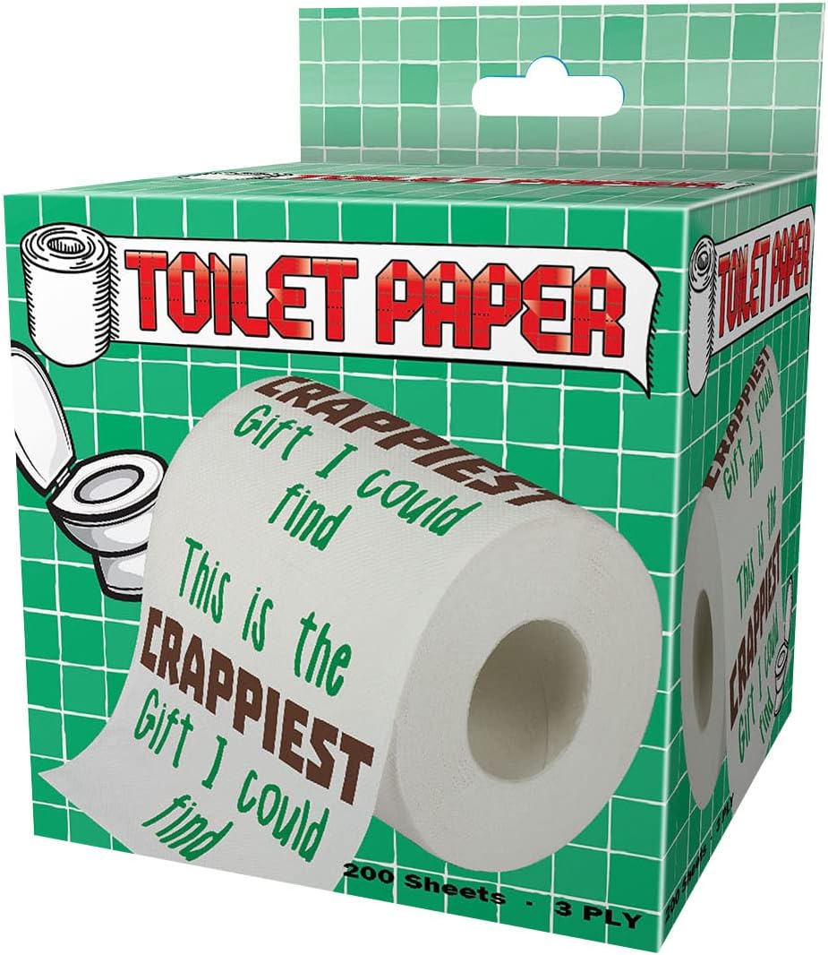 Island Dogs Crappiest Gift Novelty Toilet Paper 3-Ply and Septic Safe - Funny Joke Toilet Paper - Great Bathroom Humor, and Fun for Gags, Pranks, Office Gifts
