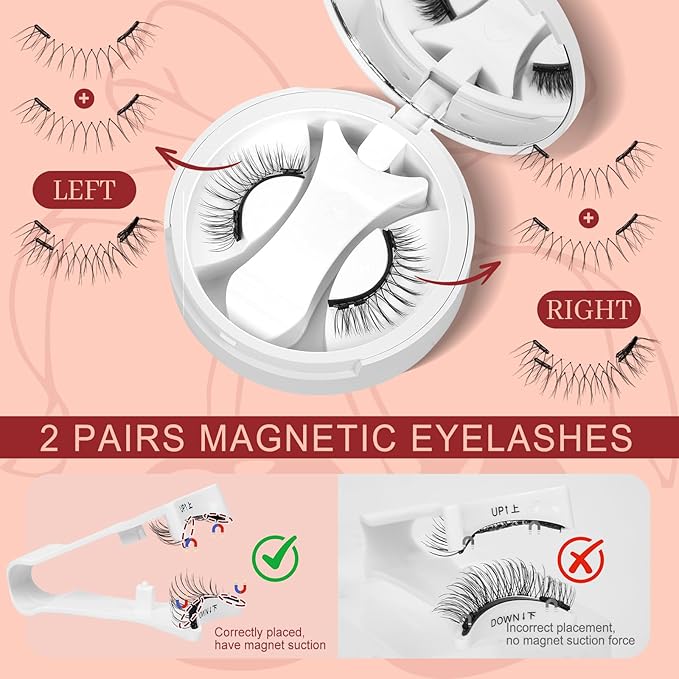 Higu clace Magnetic Eyelashes with Applicator Soft Magnetic Lashes Natural Look Wispy Magnet Lashes Easy to Wear and Remove Ã¯Â¼ÂNZH-G04Ã¯Â¼Â