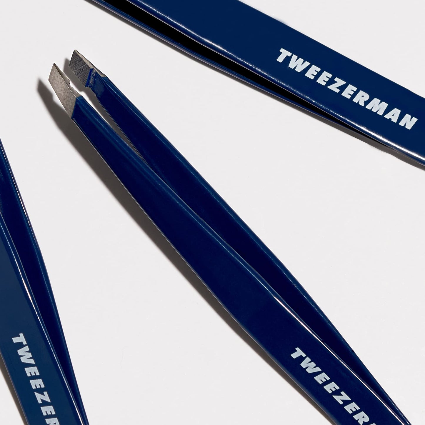 Tweezerman Exclusive Evening Blue Slant Tweezer - Hair Removal Tweezers, Stainless Steel