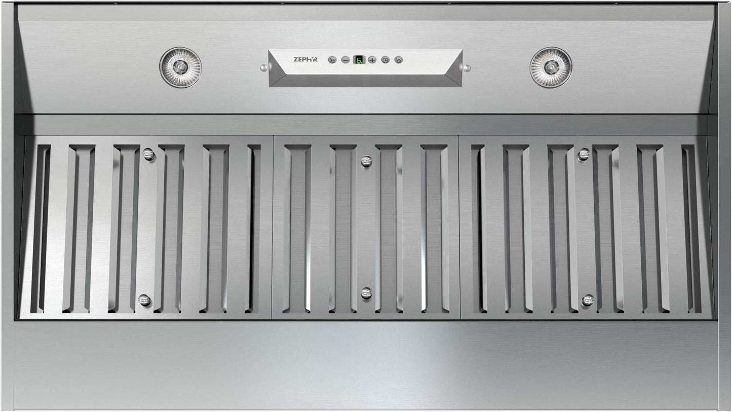 Zephyr 36 inch Essentials Power Monsoon I Ducted/Ductless Built In/Insert Range Hood - 600 CFM Powerful Kitchen Cabinet Vent Hood - Airflow Control and Stainless Steel Filter, LED Lights AK9234BS