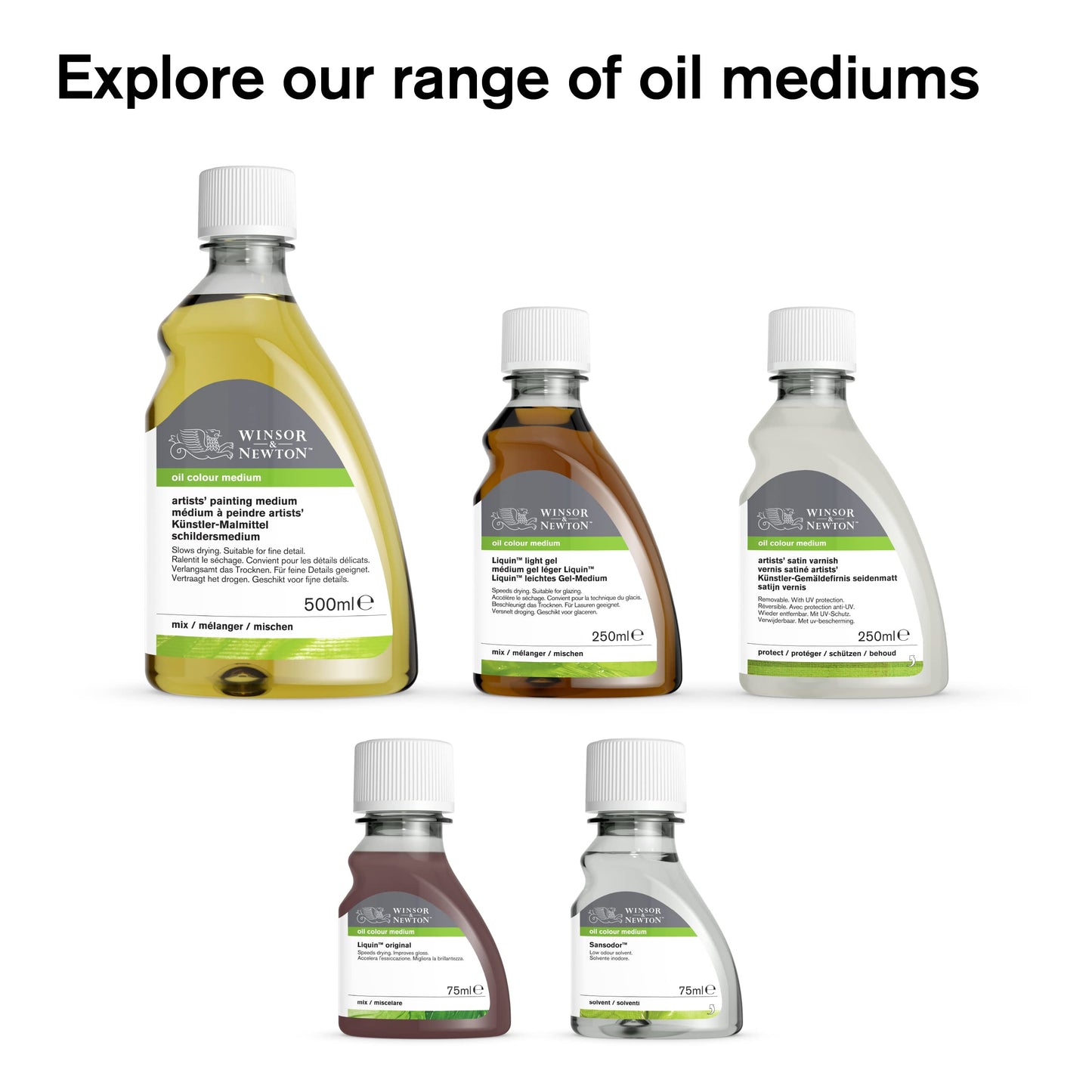 Winsor & Newton Sansodor Drying Poppy Oil, 75ml (2.5oz) Bottle