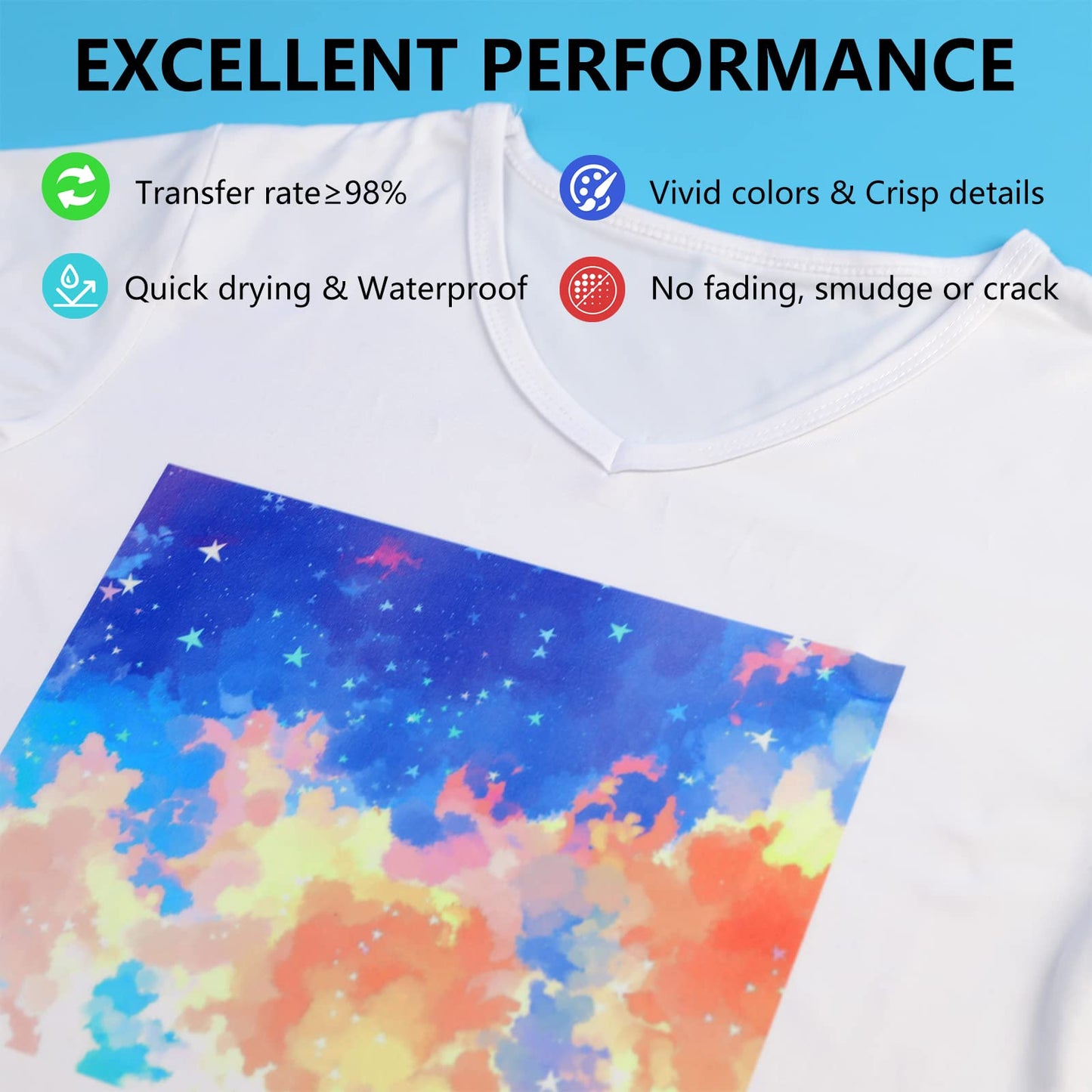 HTVRONT Sublimation Paper 8.5x14 Inches - 150 Sheets Excellent Ink Release Sublimation Transfer Paper for Tumblers, Mugs, T-shirts