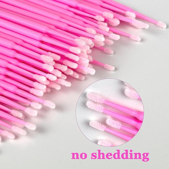 Micro Brushes, Microswabs For Eyelash Extensions & Makeup, Lint Free Lip Micro Applicator Brush, Disposable Micro Swabs, Eye Lash Mascara Wands
