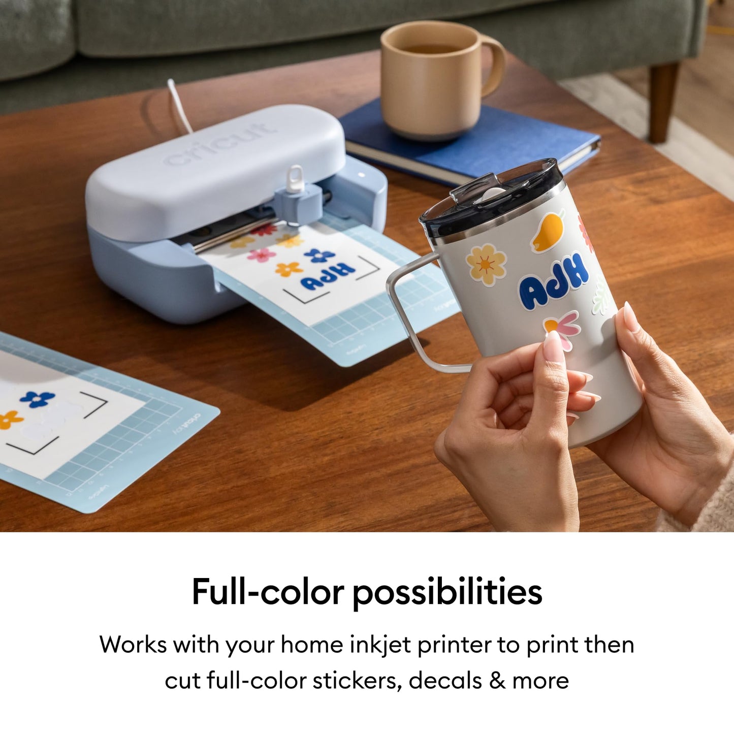 Cricut Joy™ 2 Essential Bundle + Digital Content, Blue - Ultra-Compact Cutting Machine - Perfect for Making Cards, Stickers, Labels, & More - Includes Supplies for 35 Projects + Bonus Digital Content