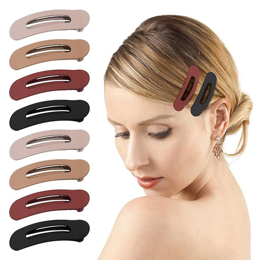 Small Flat Hair Clips for Women Lay Down Clips for Thin Hair Accessories 8pack