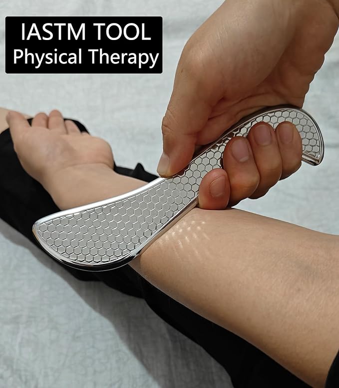 Muscle Scraper IASTM Tool Set (3-Piece) gua sha Stainless Steel fascial Release Tool deep Soft Tissue Massage Tool Set