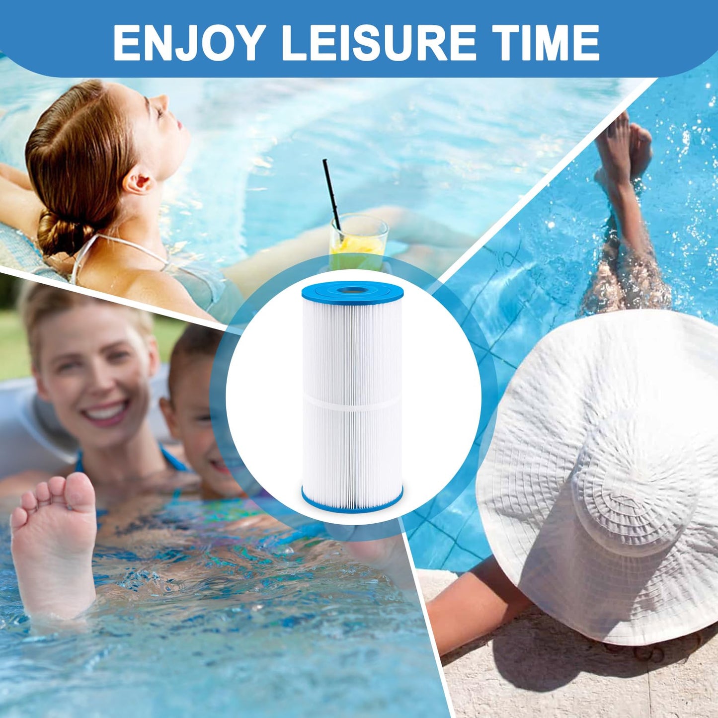 REEPLAR PWK35B Replaces Hot Springs Limelight Spa Filters, Compatible with Watkins 1642301-1, 78161, 78286, Filbur FC-3921, Hot Spring Limelight Series Filter Cartridge,35 sq.ft - 2 Pack