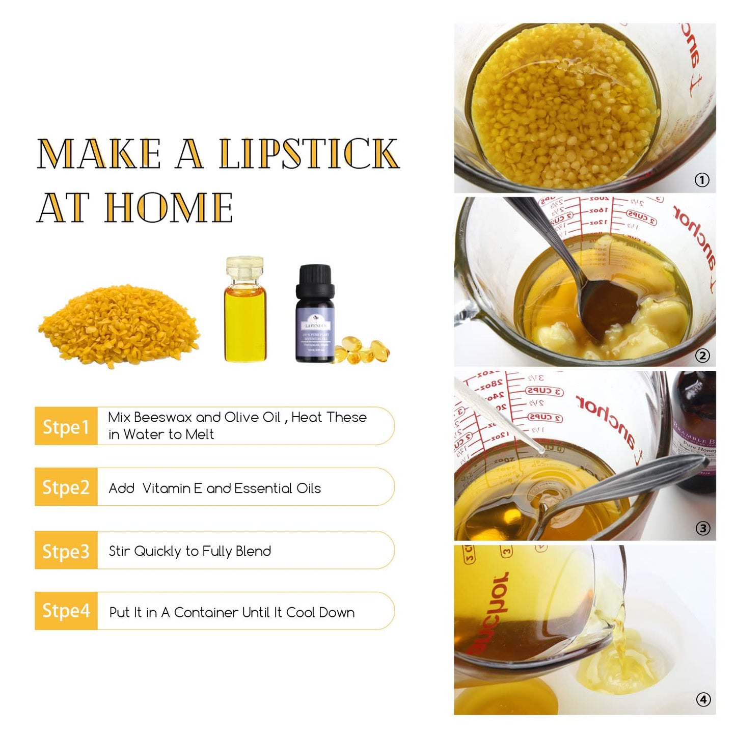TRINIDa Yellow Beeswax Pellets 20lb, Organic Bees Wax for DIY Candles, Beeswax for Candle Making, Skin, Body, Face, and Hair Care, Lotions, DIY Creams, Lip Balm and Soap Making Supplies
