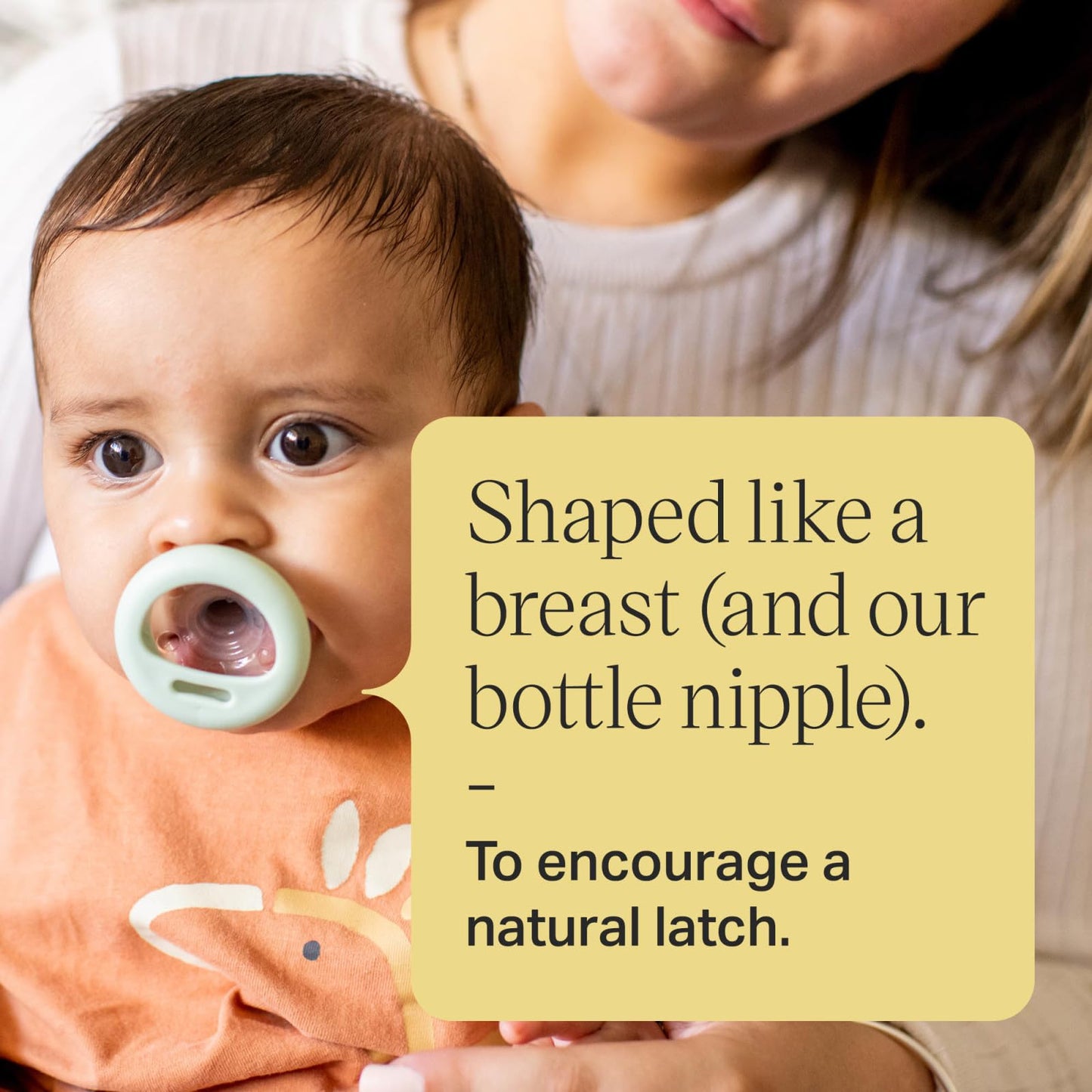 Tommee Tippee Breast-Like Pacifier, 0-6 Months, Symmetrical Design, Natural Breast-Like Baglet, BPA-Free Binkies, Pastel/Blue/Black, Pack of 4