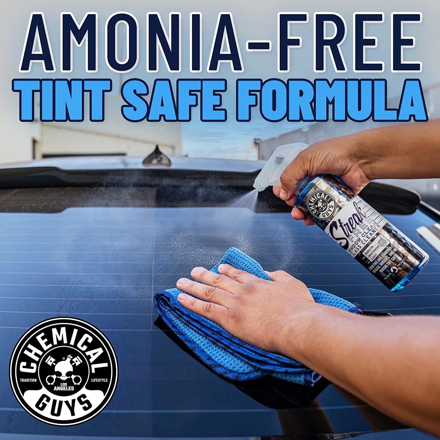 Chemical Guys Glass Cleaner Streak Free Window Spray - Works on Glass, Mirrors, Screens - Ammonia-Free, Safe on Tinted Windows, Car Windshield Cleaner for Trucks, SUVs, Home - 16 oz (Pack of 2)
