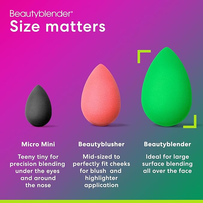 Beautyblender® Bio Beauty Blender Makeup Sponge, Super-Soft Foam Easily Blends Foundations, Powders & Creams, Made in USA, Reusable, Washable, Streak Free Application